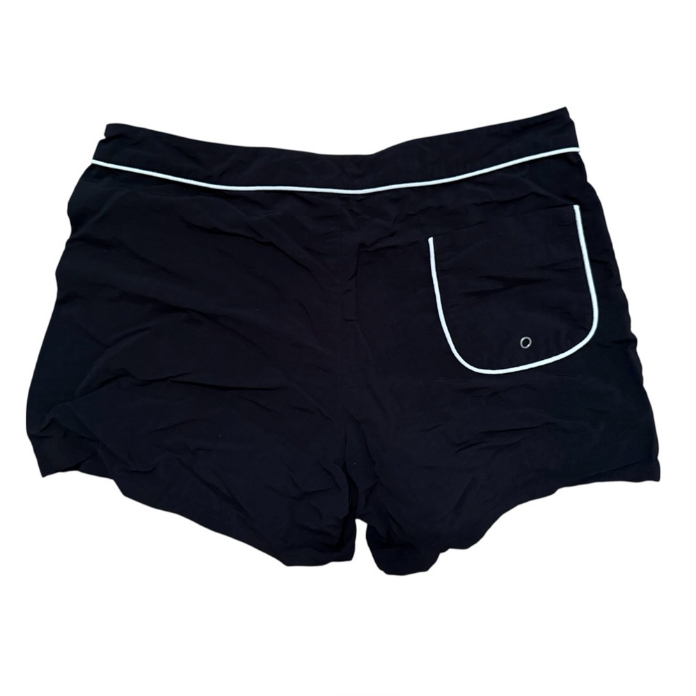 Patagonia Vintage Button Out Boardie Swim Shorts Women’s 8 Black Y2K Surf Hawaii